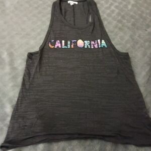 Black California Graphic Tank Top